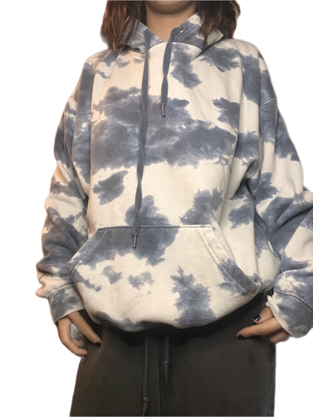 Southern Spirit Blue Cream Cloud Tie Dye Hoodie